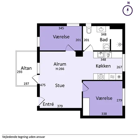 Charmerende 2br M Privat Parkering